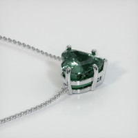 3.64 Ct. Green Sapphire Necklace, 14K White Gold 3