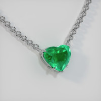 6.31 Ct. Emerald Necklace, 18K White Gold 2