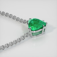 6.31 Ct. Emerald Necklace, 18K White Gold 3
