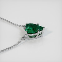 4.79 Ct. Emerald  Necklace - 18K White Gold