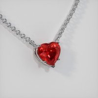 2.59 Ct. Ruby Necklace, 18K White Gold 2