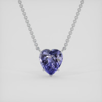 3.29 Ct. Purple Sapphire Necklace, 18K White Gold 1