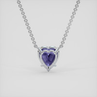 3.29 Ct. Purple Sapphire Necklace, 18K White Gold 4