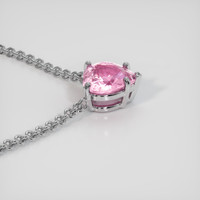 2.57 Ct. Purplish Pink Sapphire Necklace, 18K White Gold 3