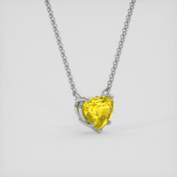 2.89 Ct. Yellow Sapphire Necklace, 18K White Gold 2
