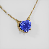 4.04 Ct. Blue Sapphire Necklace, 14K Yellow Gold 2