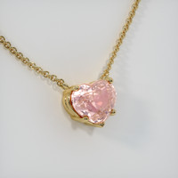 3.07 Ct. Padparadscha Sapphire Necklace, 14K Yellow Gold 2