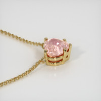 3.07 Ct. Padparadscha Sapphire Necklace, 14K Yellow Gold 3