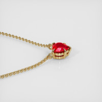 0.72 Ct. Ruby  Necklace - 14K Yellow Gold