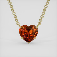 5.02 Ct. Orange Sapphire Necklace, 14K Yellow Gold 1