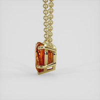 5.02 Ct. Orange Sapphire Necklace, 14K Yellow Gold 3
