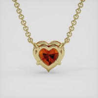 5.02 Ct. Orange Sapphire Necklace, 14K Yellow Gold 4