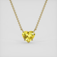 2.89 Ct. Yellow Sapphire Necklace, 14K Yellow Gold 1