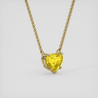 2.89 Ct. Yellow Sapphire Necklace, 14K Yellow Gold 2