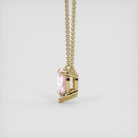 1.10 Ct. Purplish Pink Sapphire Necklace, 14K Yellow Gold 3