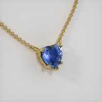 1.22 Ct. Sapphire Necklace, 18K Yellow Gold 2