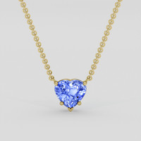 2.51 Ct. Blue Sapphire Necklace, 18K Yellow Gold 1