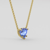2.51 Ct. Blue Sapphire Necklace, 18K Yellow Gold 2