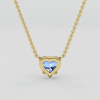 2.51 Ct. Blue Sapphire Necklace, 18K Yellow Gold 4