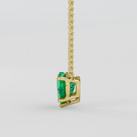 2.00 Ct. Emerald Necklace, 18K Yellow Gold 3