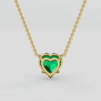 2.00 Ct. Emerald Necklace, 18K Yellow Gold 4