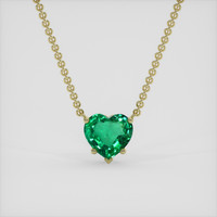 1.86 Ct. Emerald Necklace, 18K Yellow Gold 1