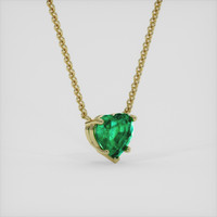 1.86 Ct. Emerald Necklace, 18K Yellow Gold 2