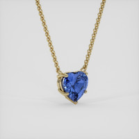 2.75 Ct. Blue Sapphire Necklace, 18K Yellow Gold 2