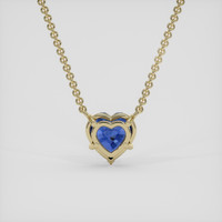 2.75 Ct. Blue Sapphire Necklace, 18K Yellow Gold 4