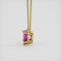 1.19 Ct. Purplish Pink Sapphire Necklace, 18K Yellow Gold 3