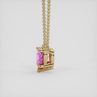 1.05 Ct. Purplish Blue Sapphire Necklace, 18K Yellow Gold 3