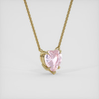 1.10 Ct. Purplish Pink Sapphire Necklace, 18K Yellow Gold 2