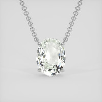 6.97 Ct. Green Beryl Necklace, Platinum 950 1