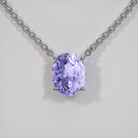 2.31 Ct. Sapphire Necklace, Platinum 950 1