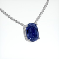 3.08 Ct. Sapphire Necklace, Platinum 950 2