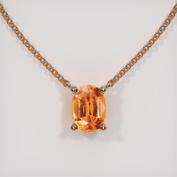 0.93 Ct. Gemstone Necklace, 14K Rose Gold 1