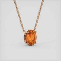 6.93 Ct. Orange Sapphire Necklace, 14K Rose Gold 2