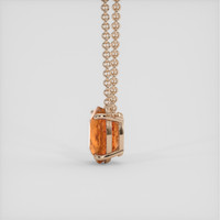 6.93 Ct. Orange Sapphire Necklace, 14K Rose Gold 3