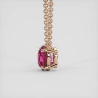 4.47 Ct. Purplish Pink Sapphire Necklace, 14K Rose Gold 3