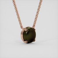 5.04 Ct. Black Sapphire Necklace, 14K Rose Gold 2
