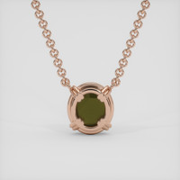 5.04 Ct. Black Sapphire Necklace, 14K Rose Gold 4