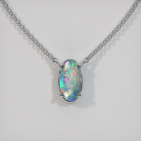 0.85 Ct. Gemstone Necklace, 14K White Gold 1