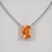 0.93 Ct. Gemstone Necklace, 14K White Gold 1