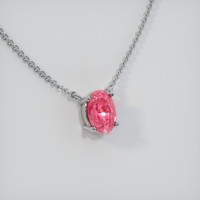 0.89 Ct. Sapphire Necklace, 14K White Gold 2