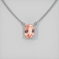 1.72 Ct. Sapphire Necklace, 14K White Gold 1