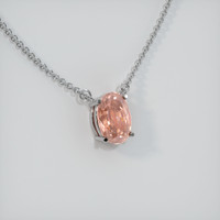 1.72 Ct. Sapphire Necklace, 14K White Gold 2
