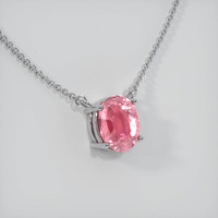 1.13 Ct. Sapphire Necklace, 14K White Gold 2