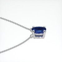 0.77 Ct. Blue Sapphire Necklace, 14K White Gold 3