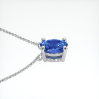 1.48 Ct. Blue Sapphire Necklace, 14K White Gold 3