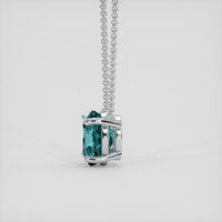 1.84 Ct. Greenish Blue Sapphire Necklace, 14K White Gold 3